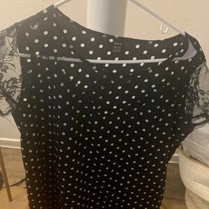 SHEIN Black and White Polka Dot Dress
